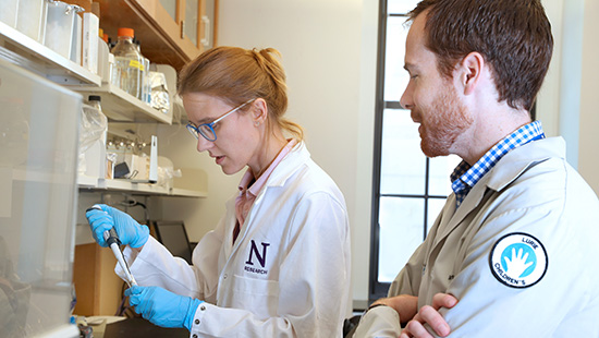 Scientists working in a lab